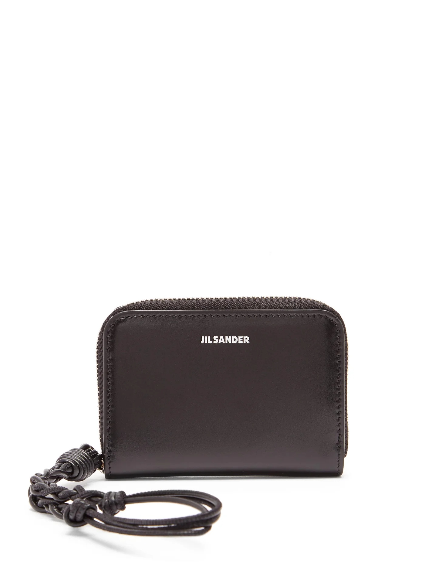 Braided-strap leather wallet - 1