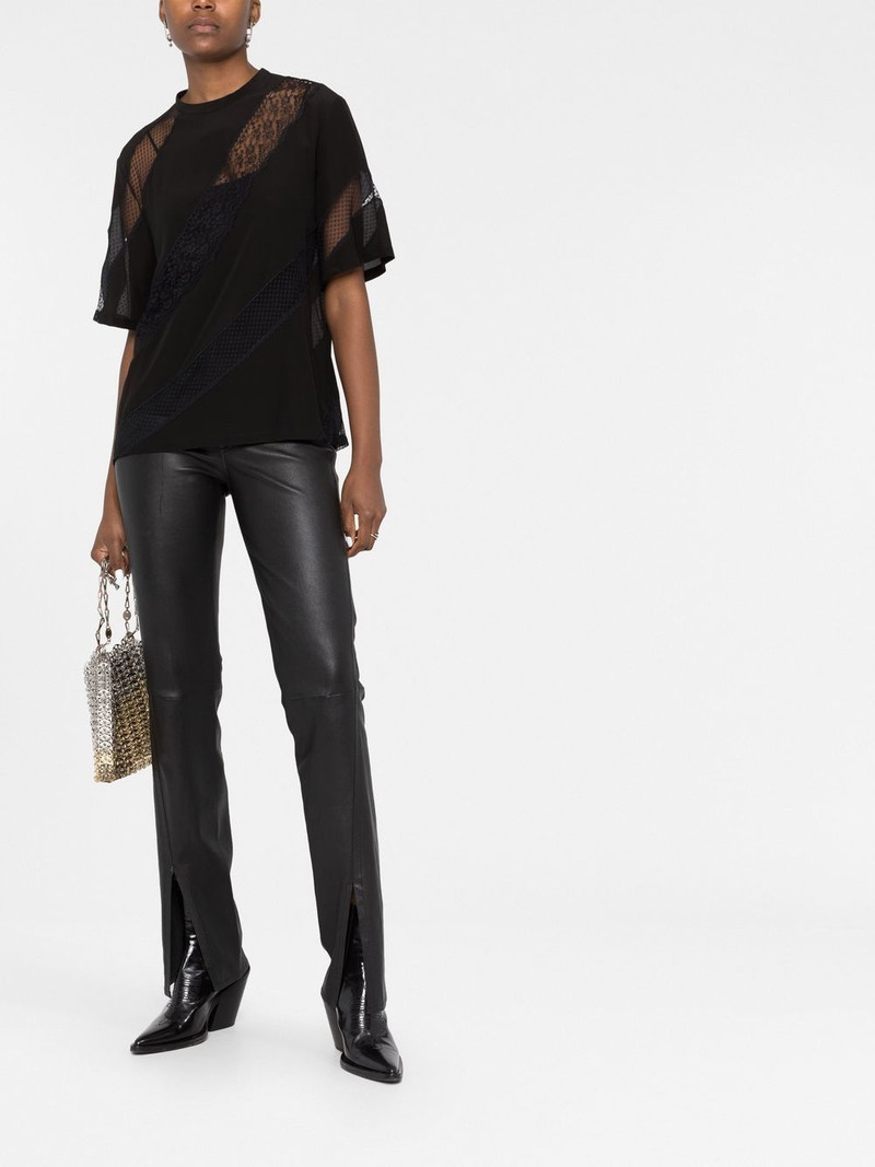 ELIE SAAB lace-panelled T-shirt outlook