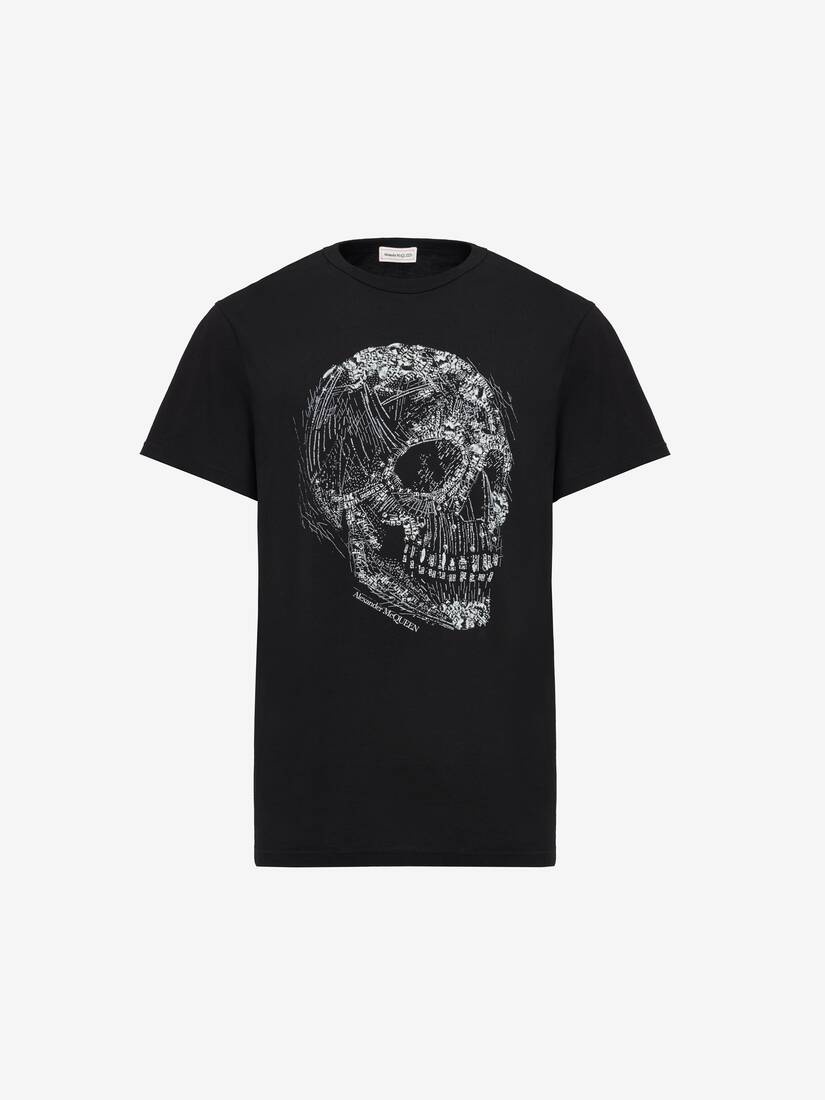 Men's Crystal Skull T-shirt in Black/white - 1