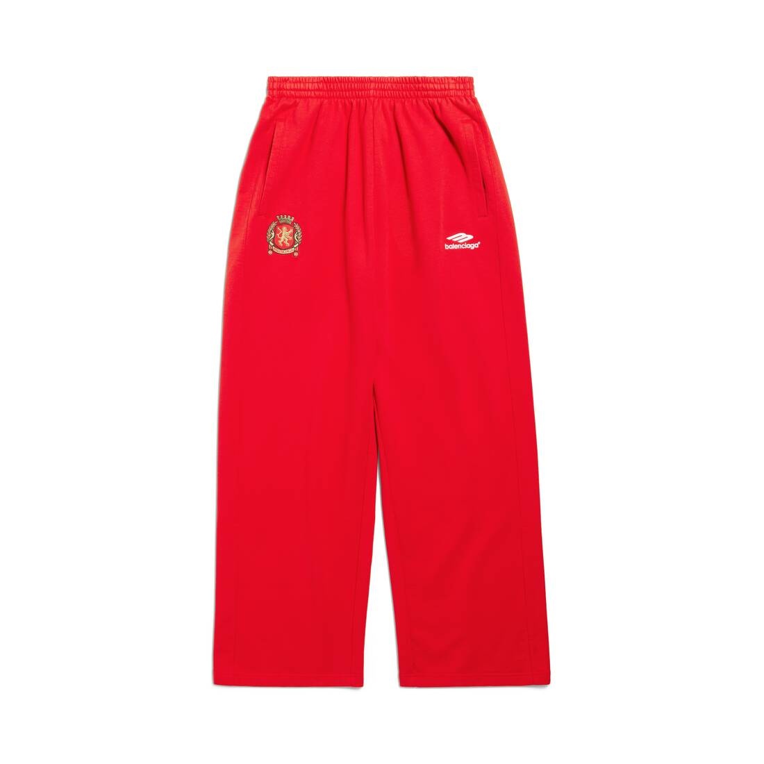 Soccer Baggy Sweatpants in Red/white - 1