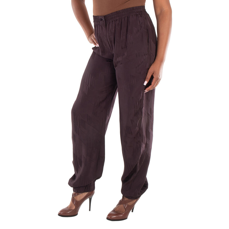 The Attico Ladies Brown âJaggerâ Monogrammed Long Pants - 4
