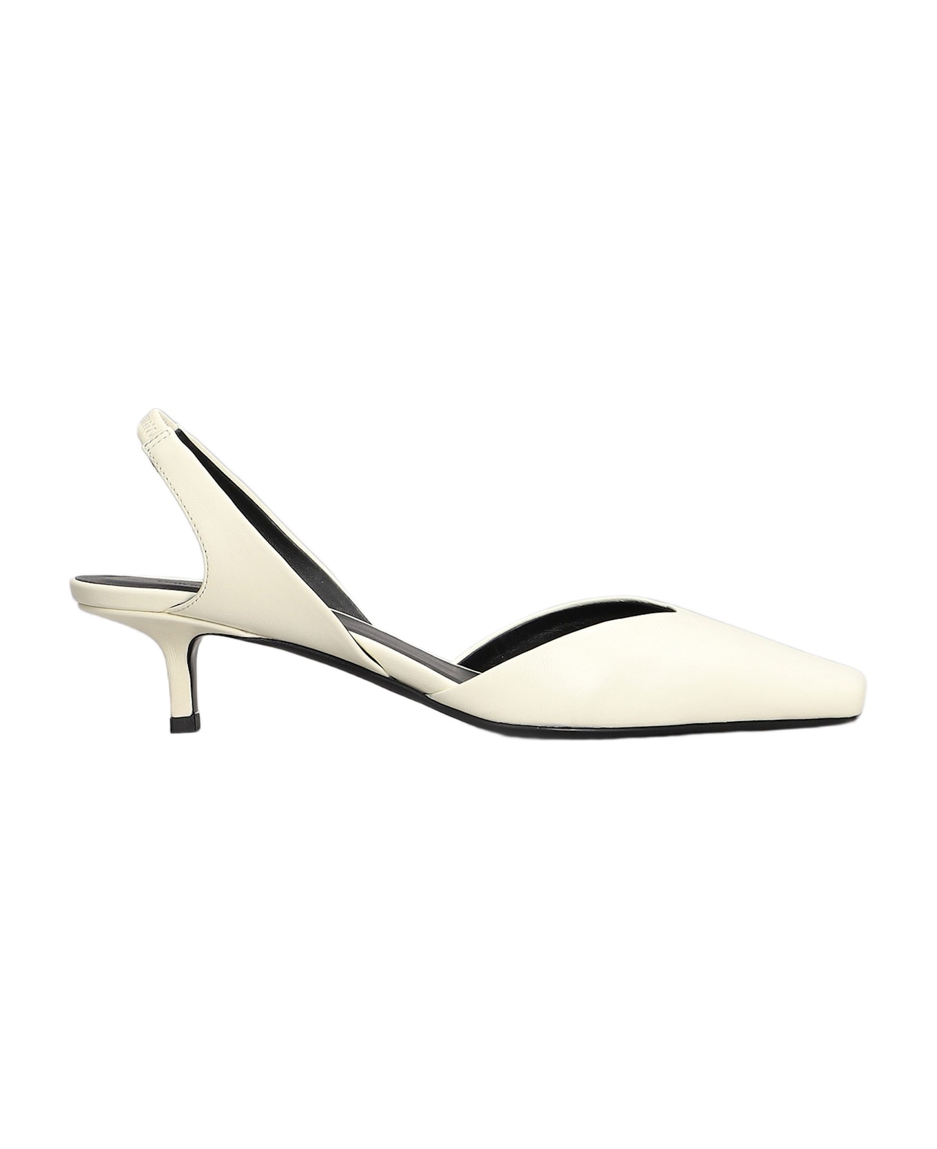 Akila Pumps In Beige Leather - 1