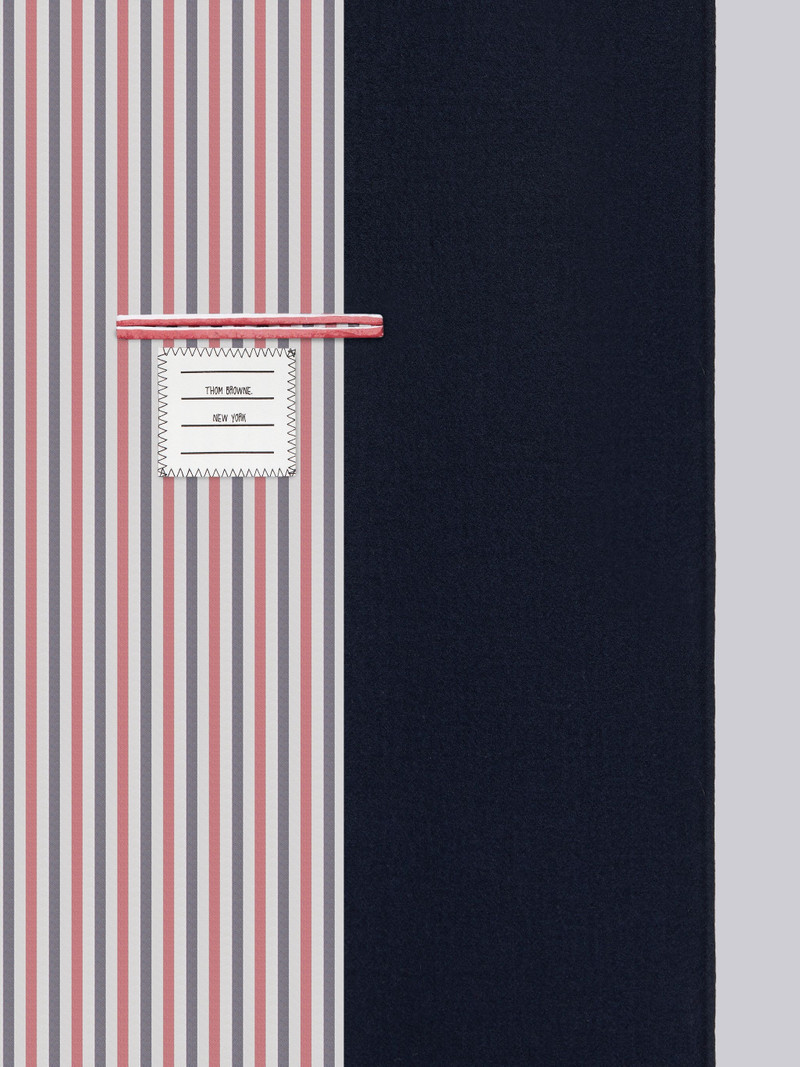 Navy Boiled Wool Oversized Double-breasted Sack Overcoat 6