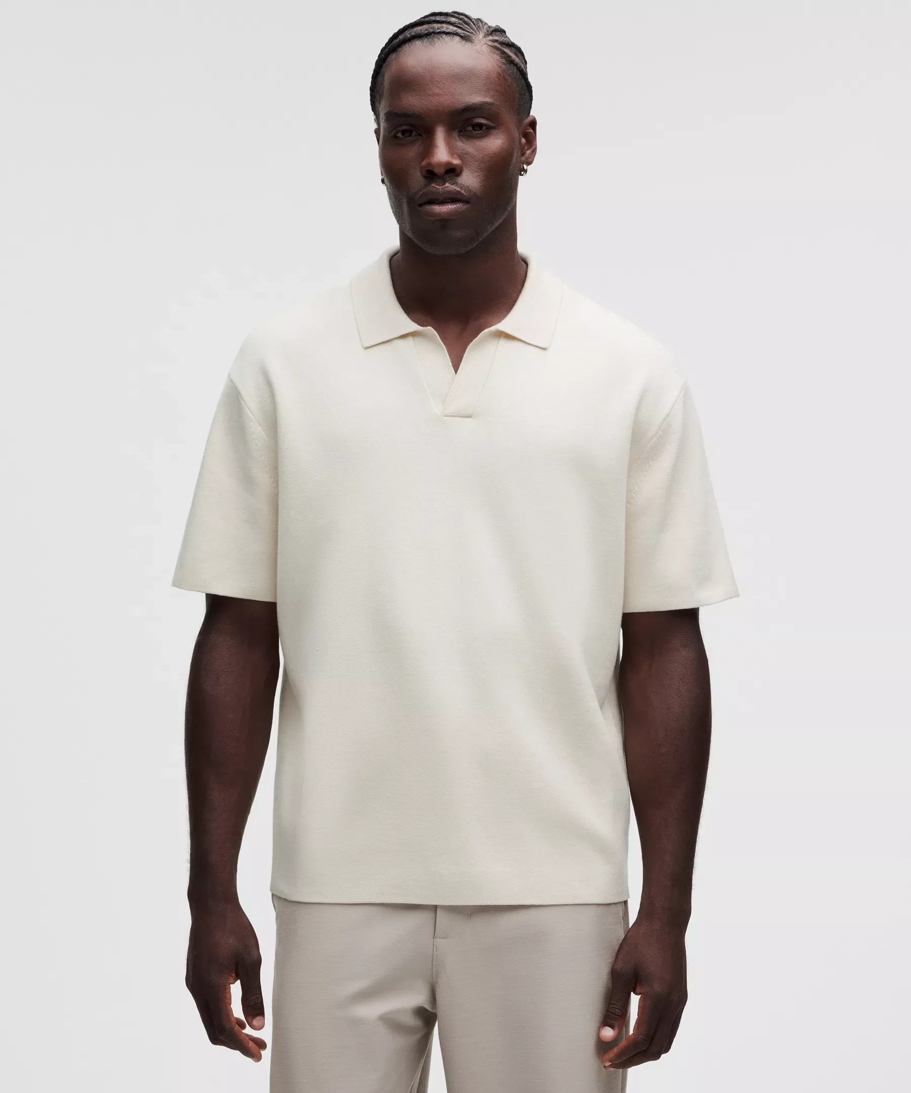 Cotton-Blend Knit Short-Sleeve Polo Shirt - 1