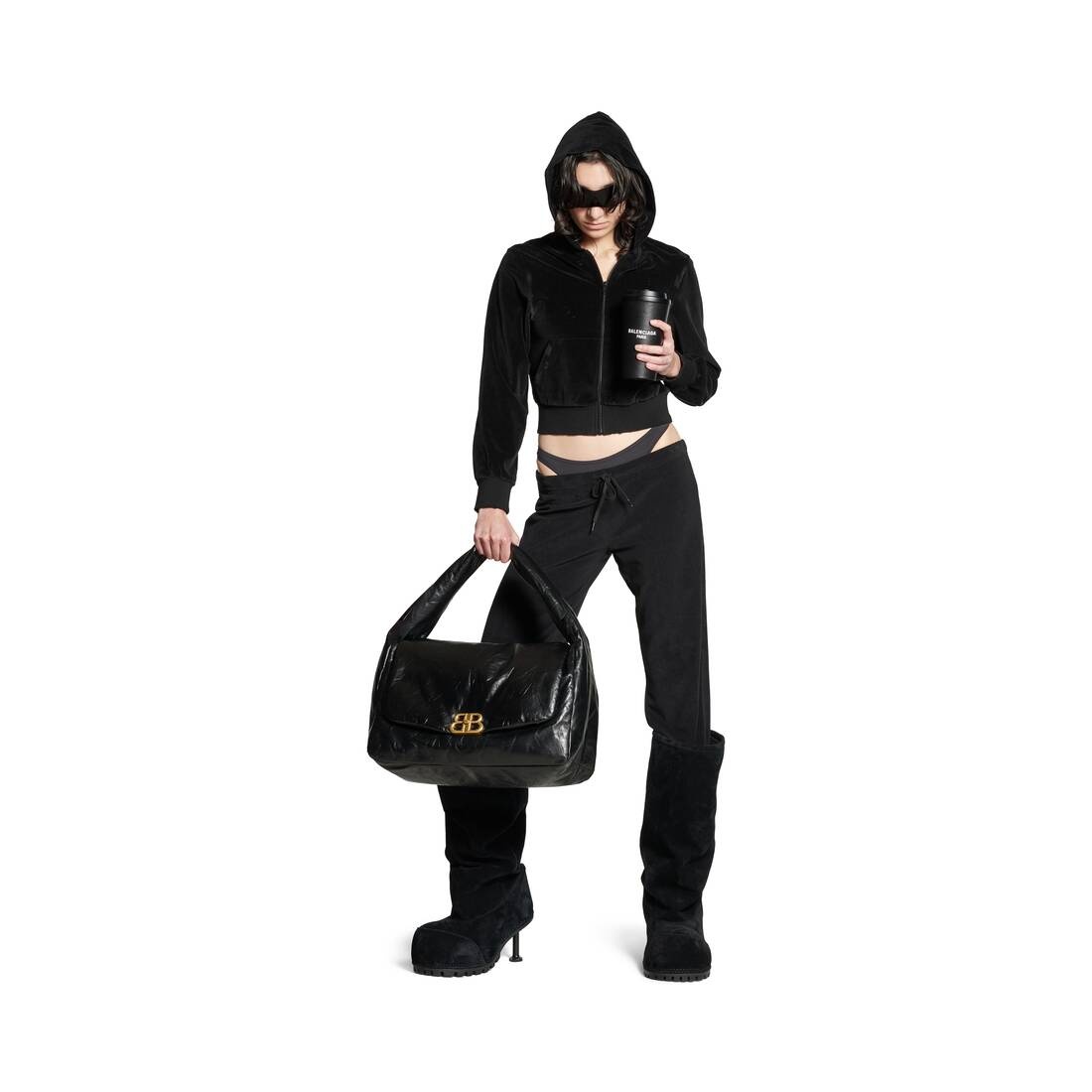 Women's Monaco Large Sling Bag  in Black - 2