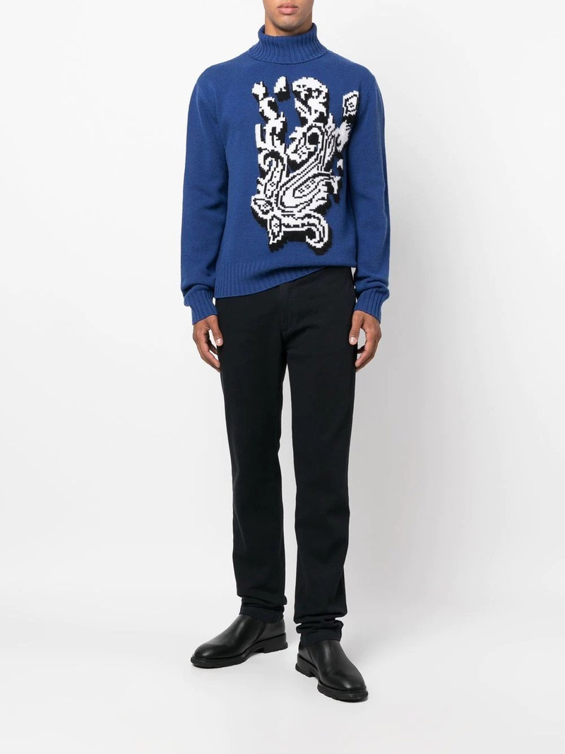 Etro paisley-knit roll-neck jumper outlook