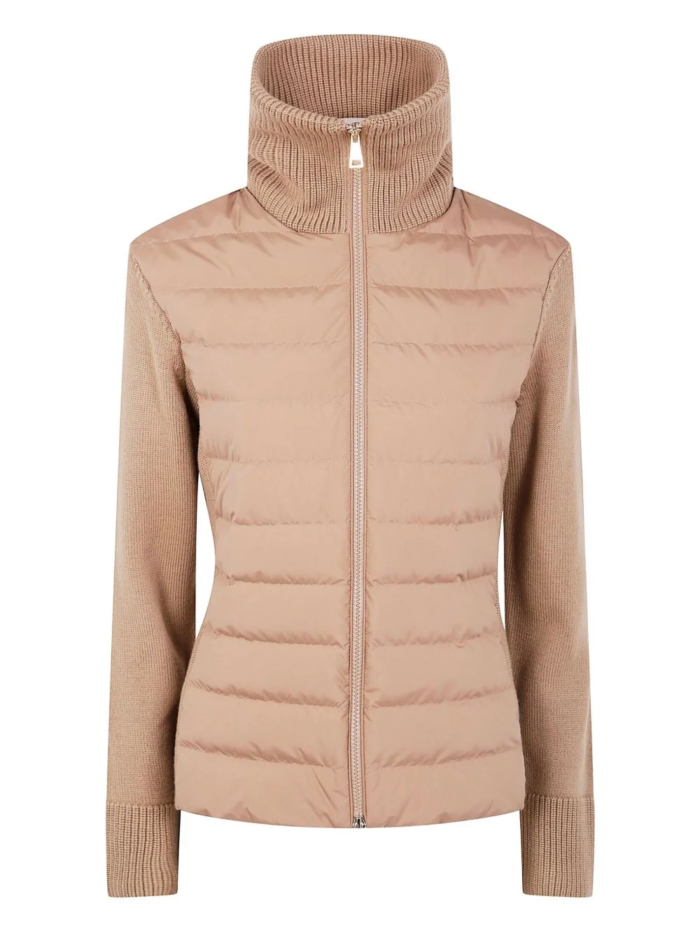 quilted knit padded jacket - 1