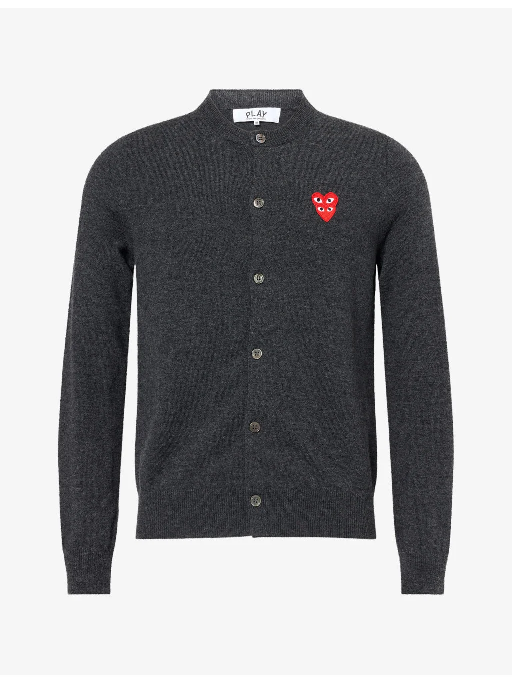 Double Heart Wool Knit Cardigan - 1