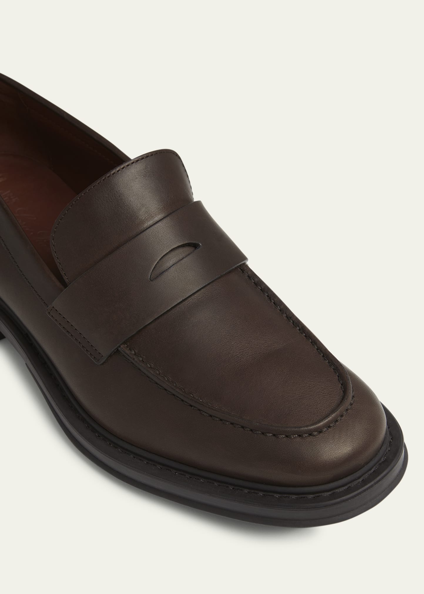 Men's Travis Leather Penny Loafers - 5