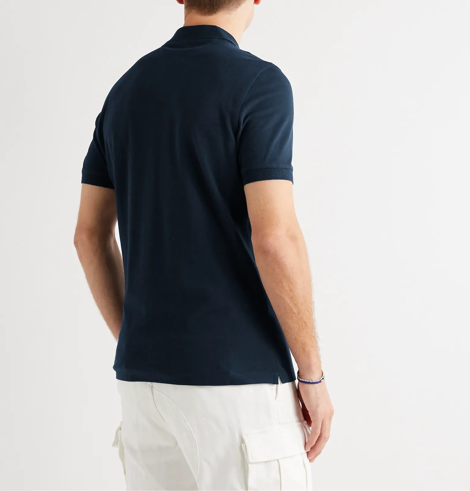 Slim-Fit Grosgrain-Trimmed Cotton-Piqué Polo Shirt - 9