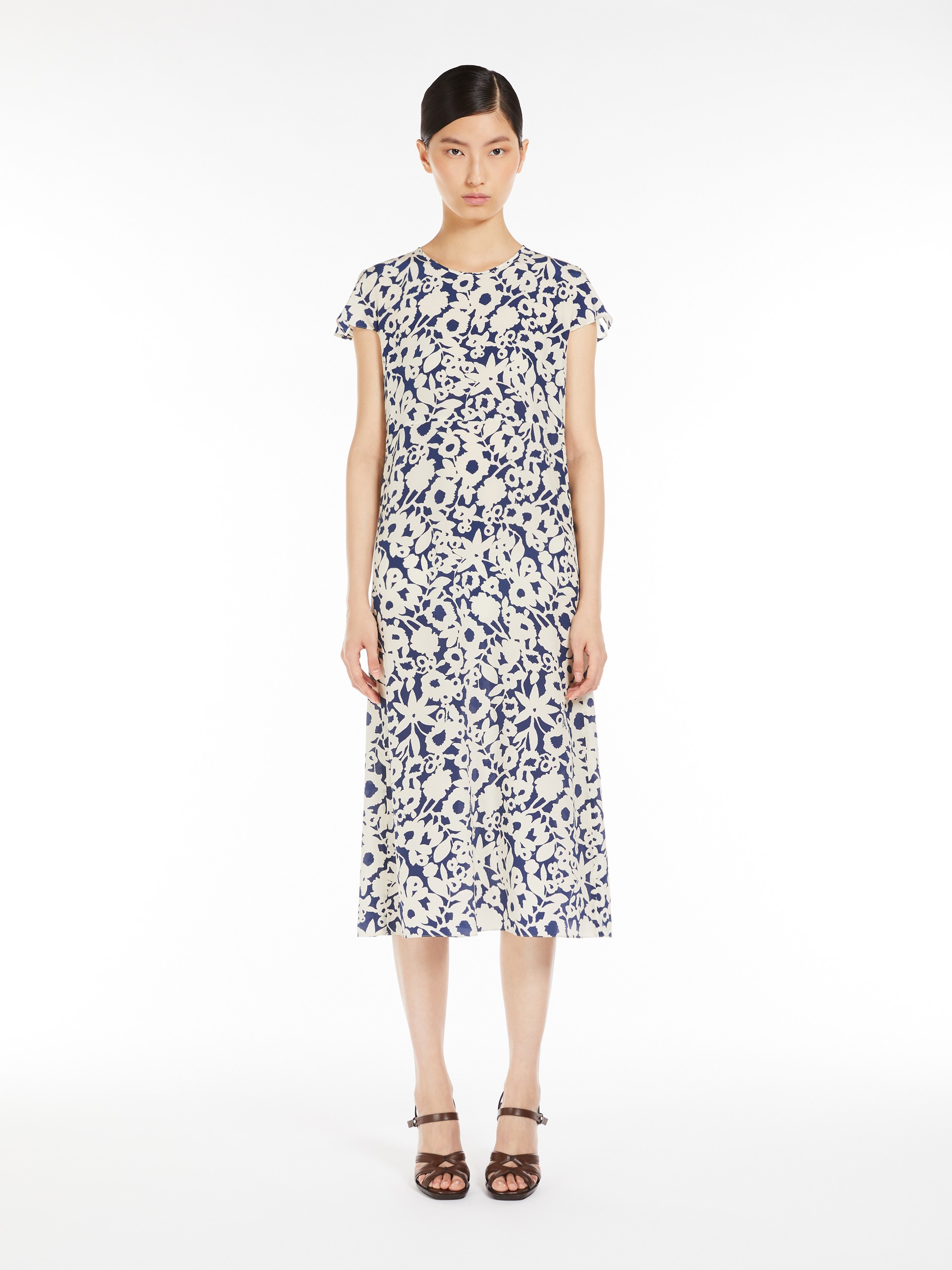 ☆’S Max Mara☆直営店買付☆お洒落Crepe Long Dress/GISELLA S Max Mara GISELLA Long printed crepe dress | REVERSIBLE