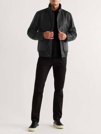 Loro Piana Full-Grain Leather Bomber Jacket outlook