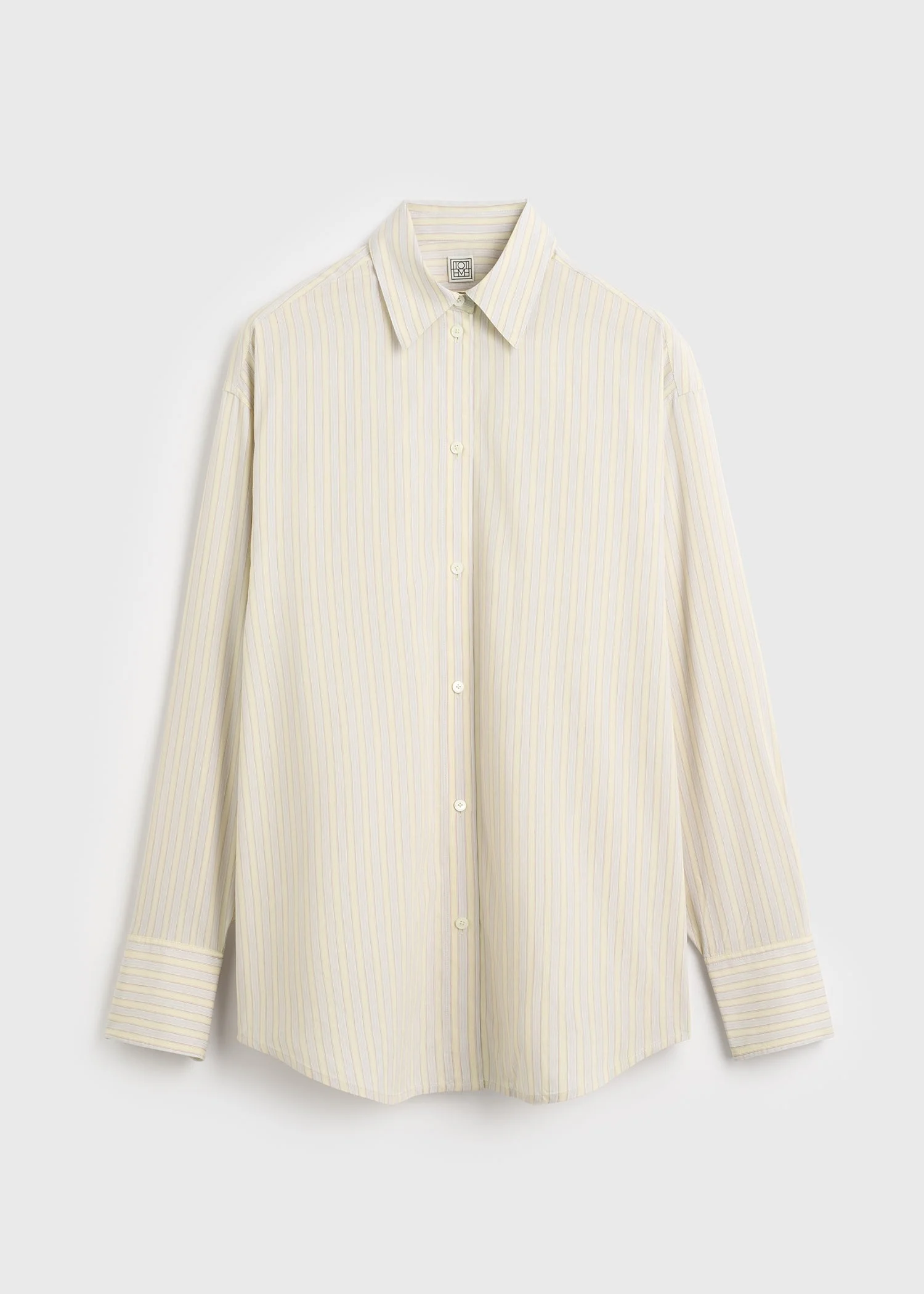 Oversized striped shirt yellow/sky - 1