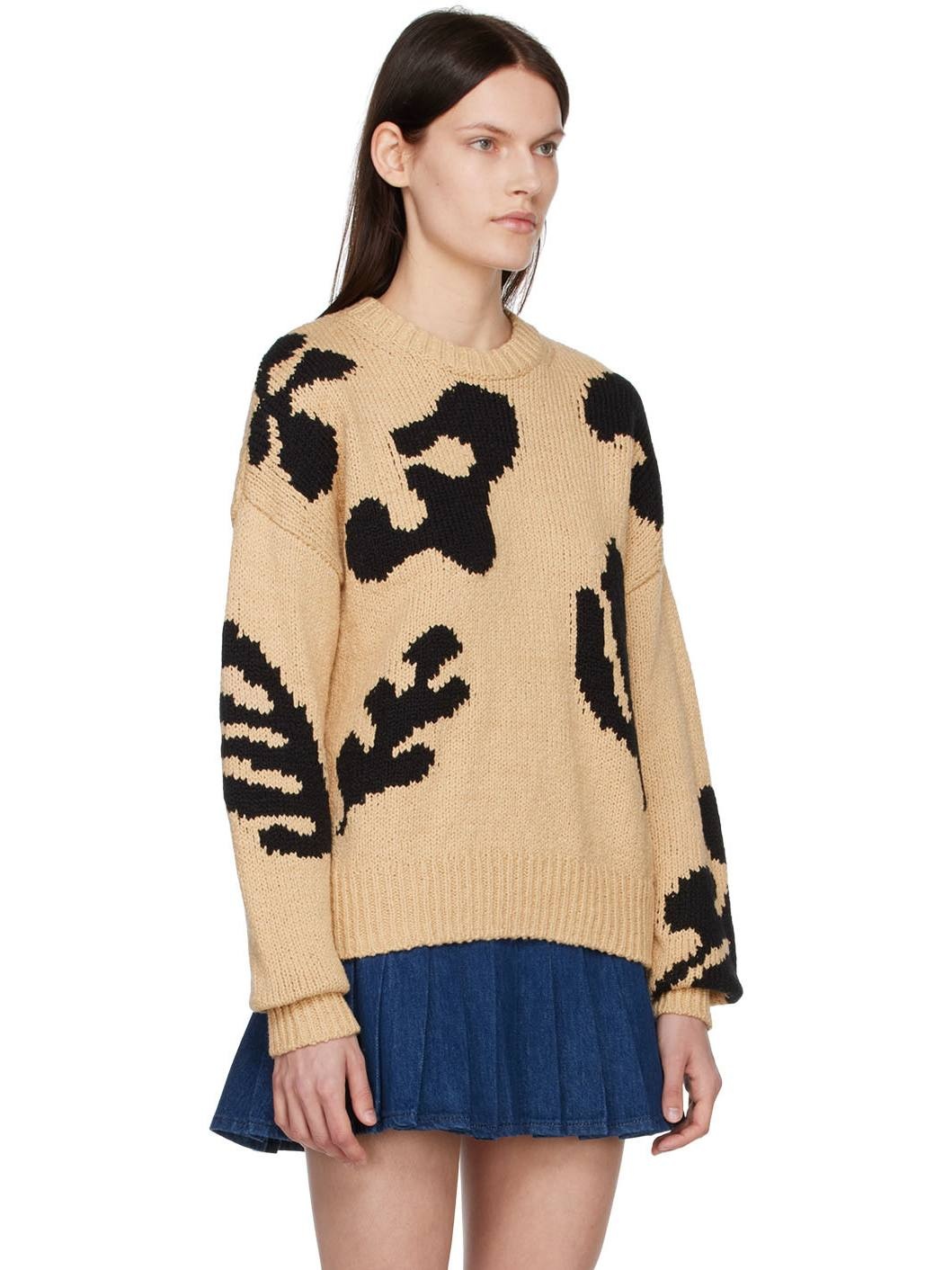 Beige Cotton Sweater - 2