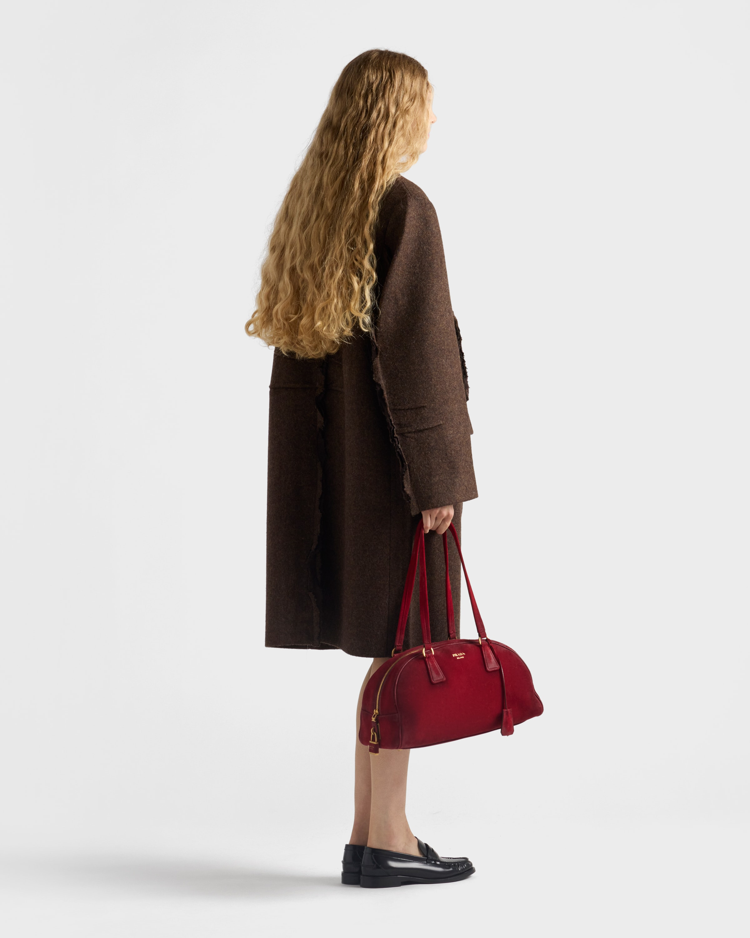 Single-breasted shetland wool coat - 5