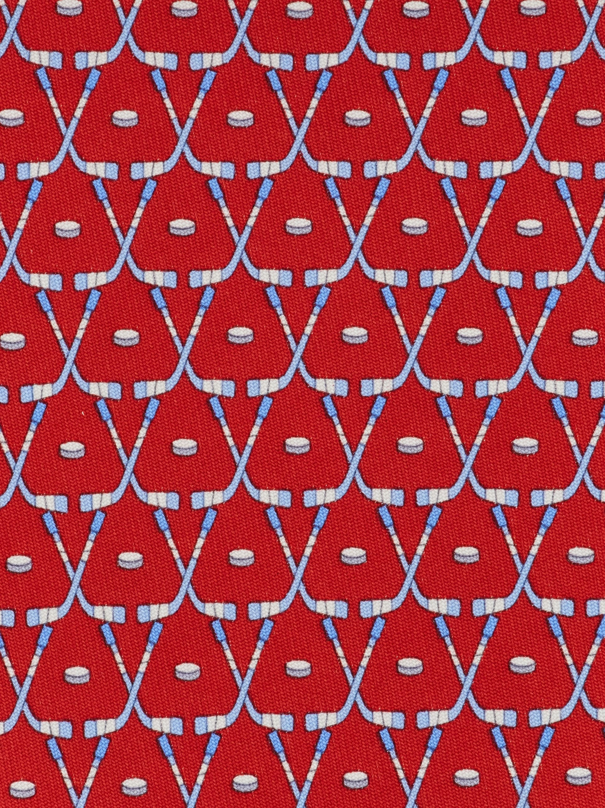 Hockey print silk tie - 2