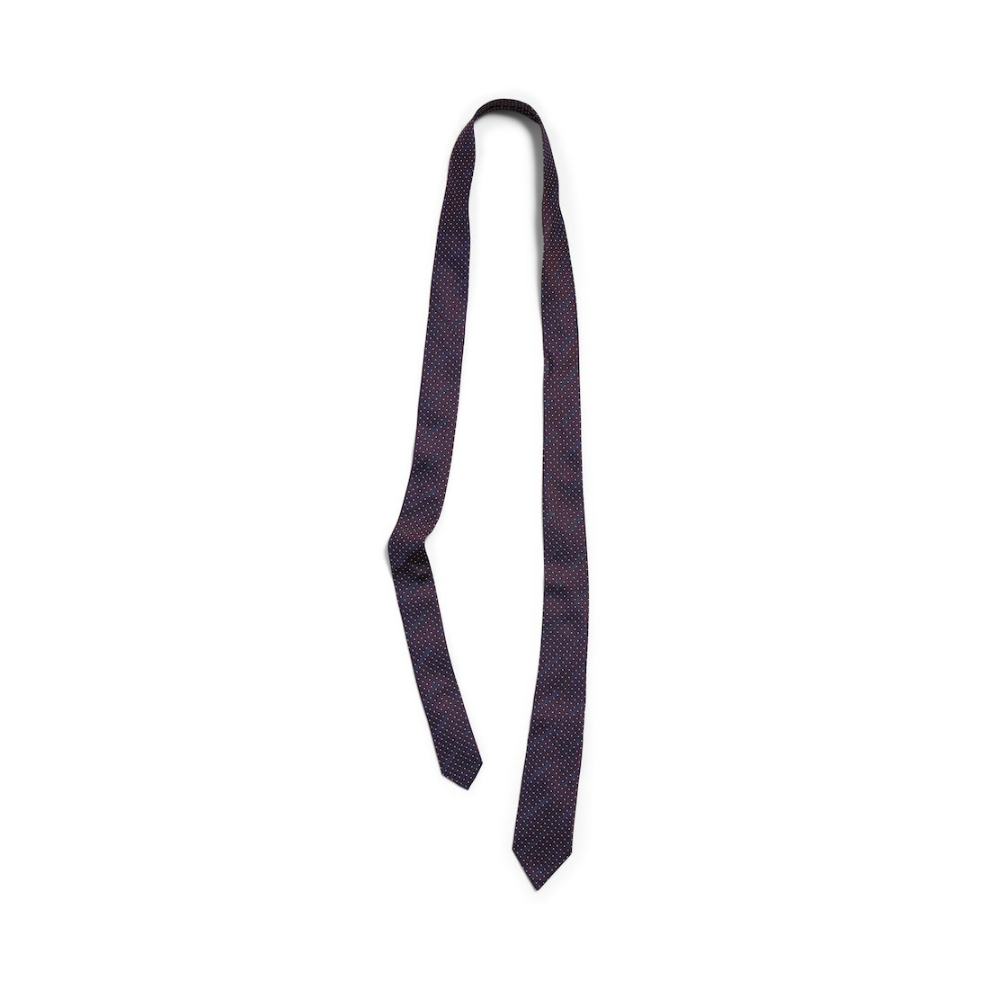 Men's Tie in Midnight Blue/red - 2