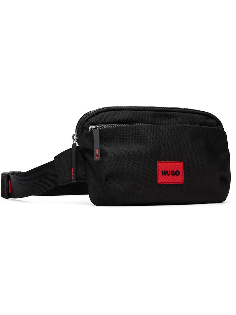 HUGO Black Canvas Belt Bag outlook