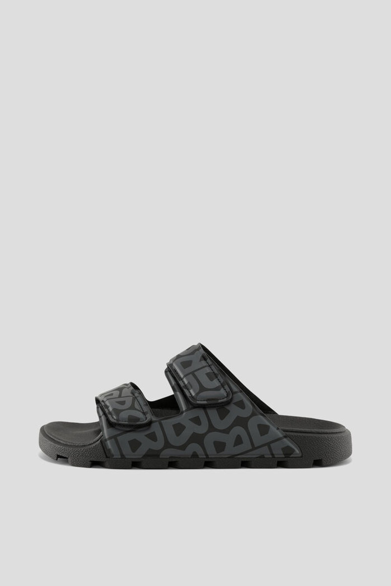 Biarritz Slip-ons in Black/Gray 1