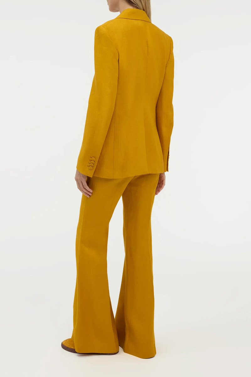 Leiva Blazer in Golden Birch Linen Twill 4