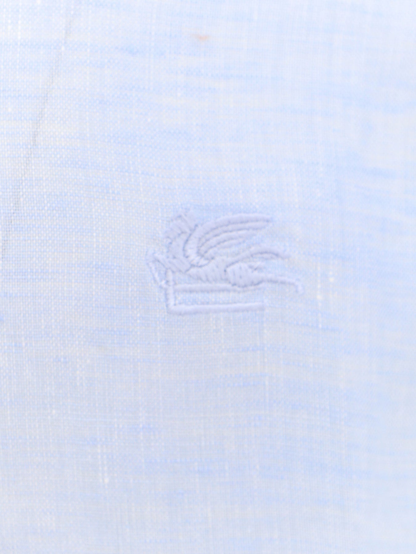 Linen shirt with embroidered Pegaso logo - 3