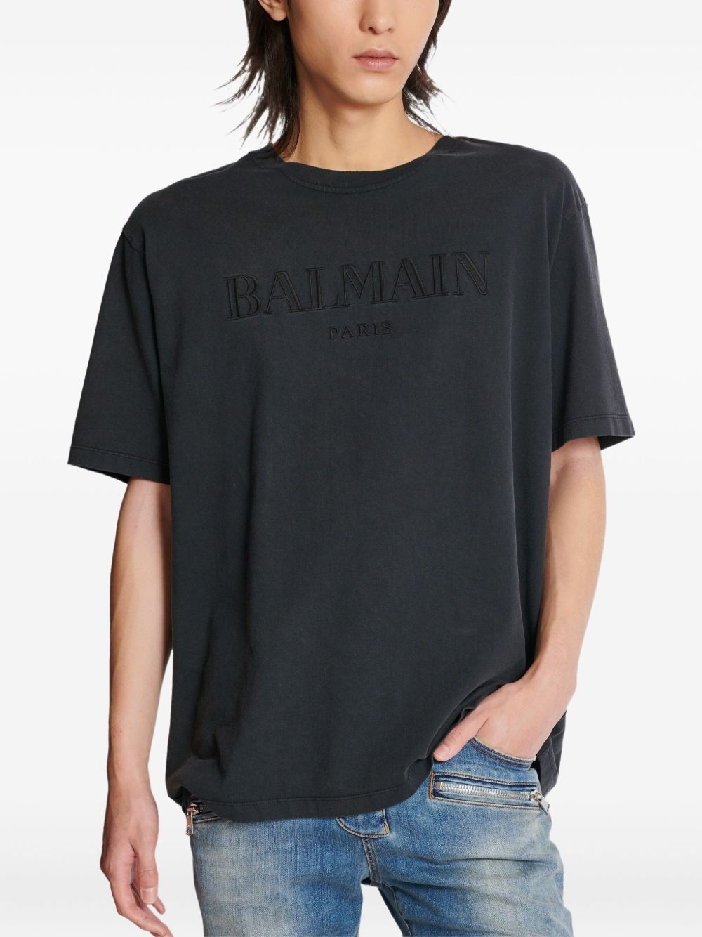 logo-embroidered T-shirt - 6