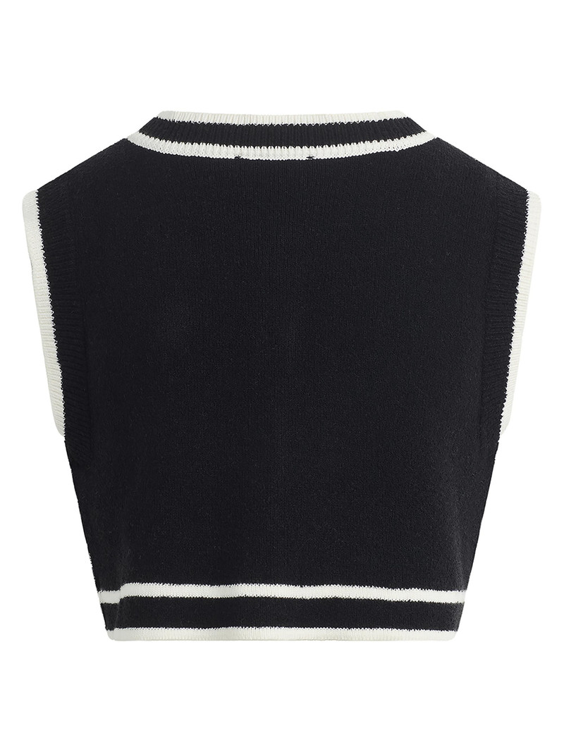 Women's Meredith Stretch-Cotton Top - Black 3