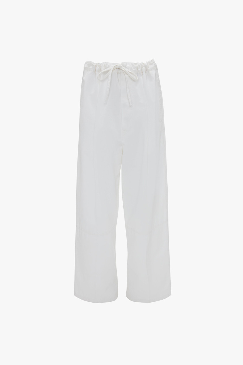 Drawstring Pyjama Trouser 에 Washed 화이트 - 1