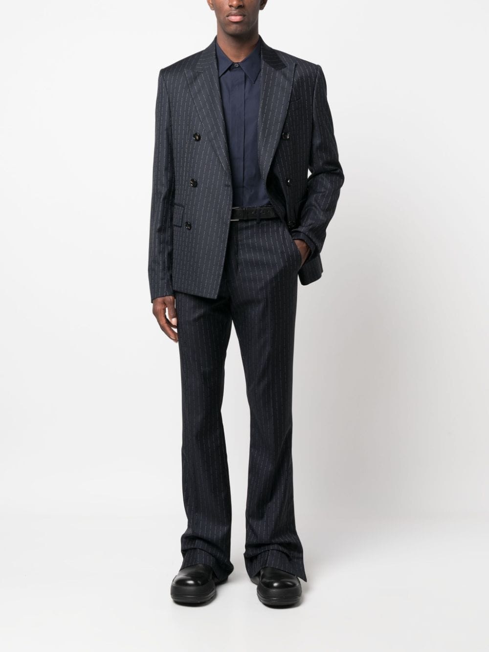 concealed-fastening cotton shirt - 2