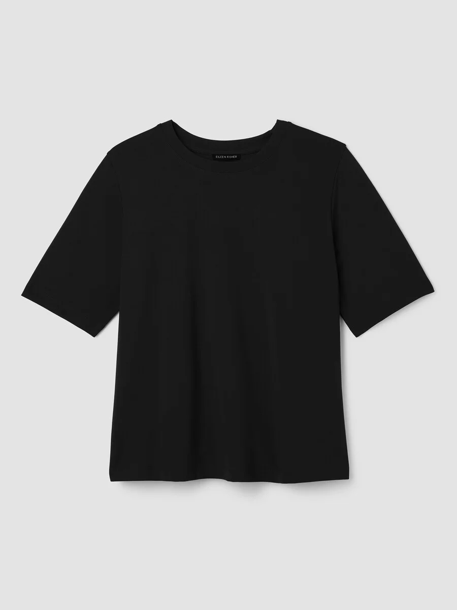 Extra-Fine Ponte Crew Neck Tee - 1