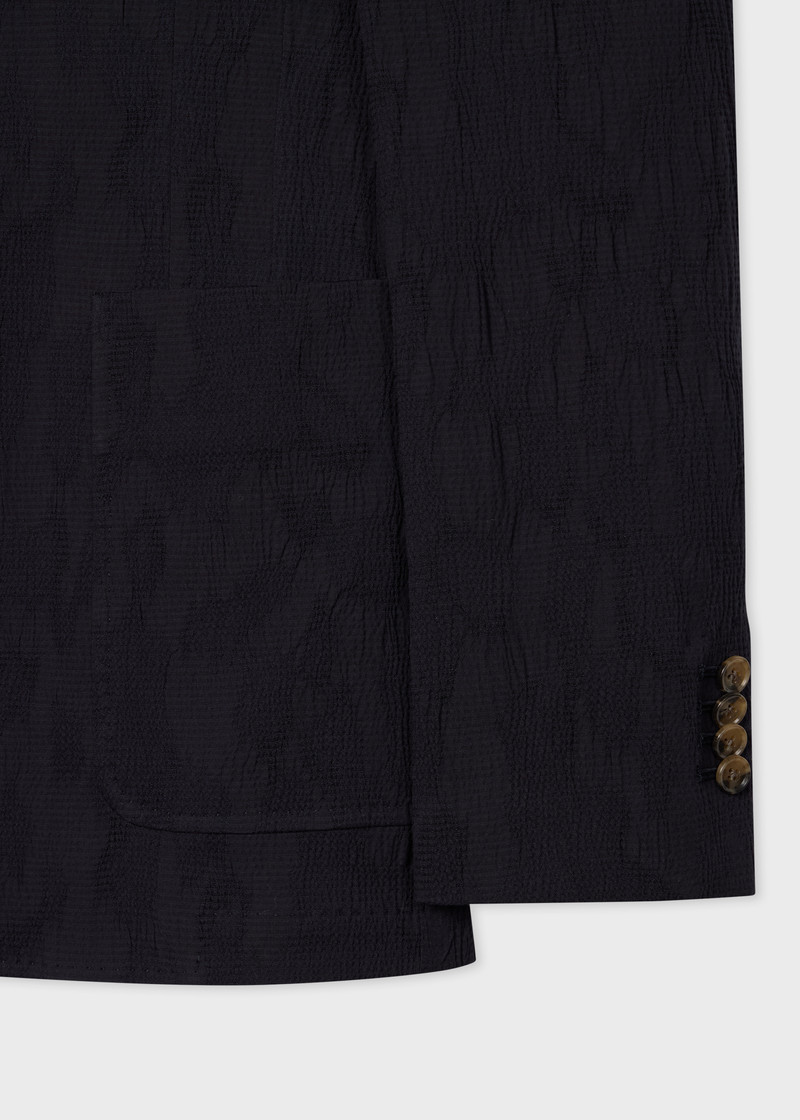 Women's Navy Seersucker Blazer 3