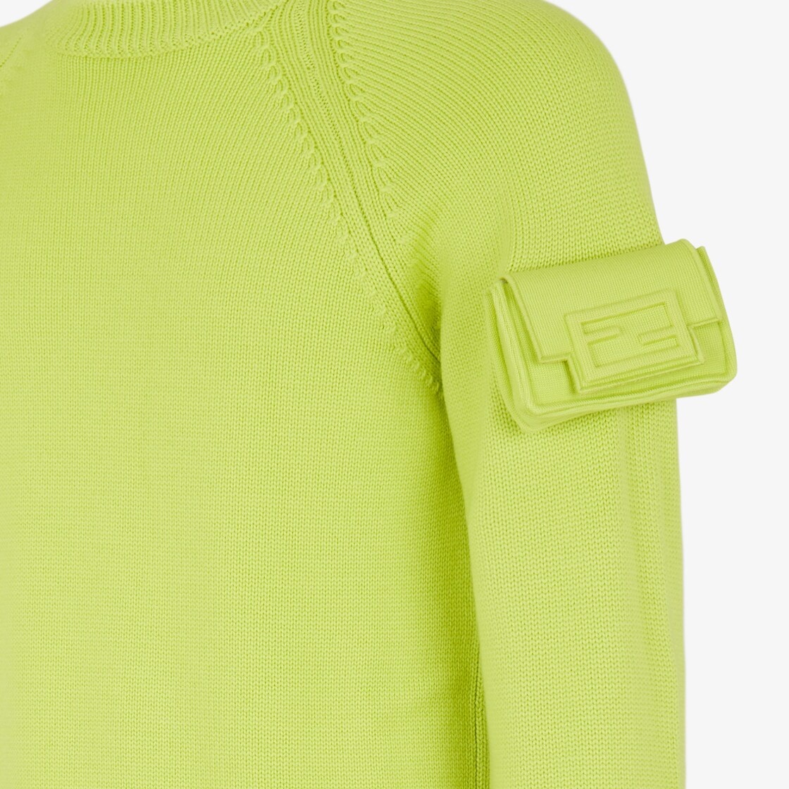 Acid green cashmere sweater - 3