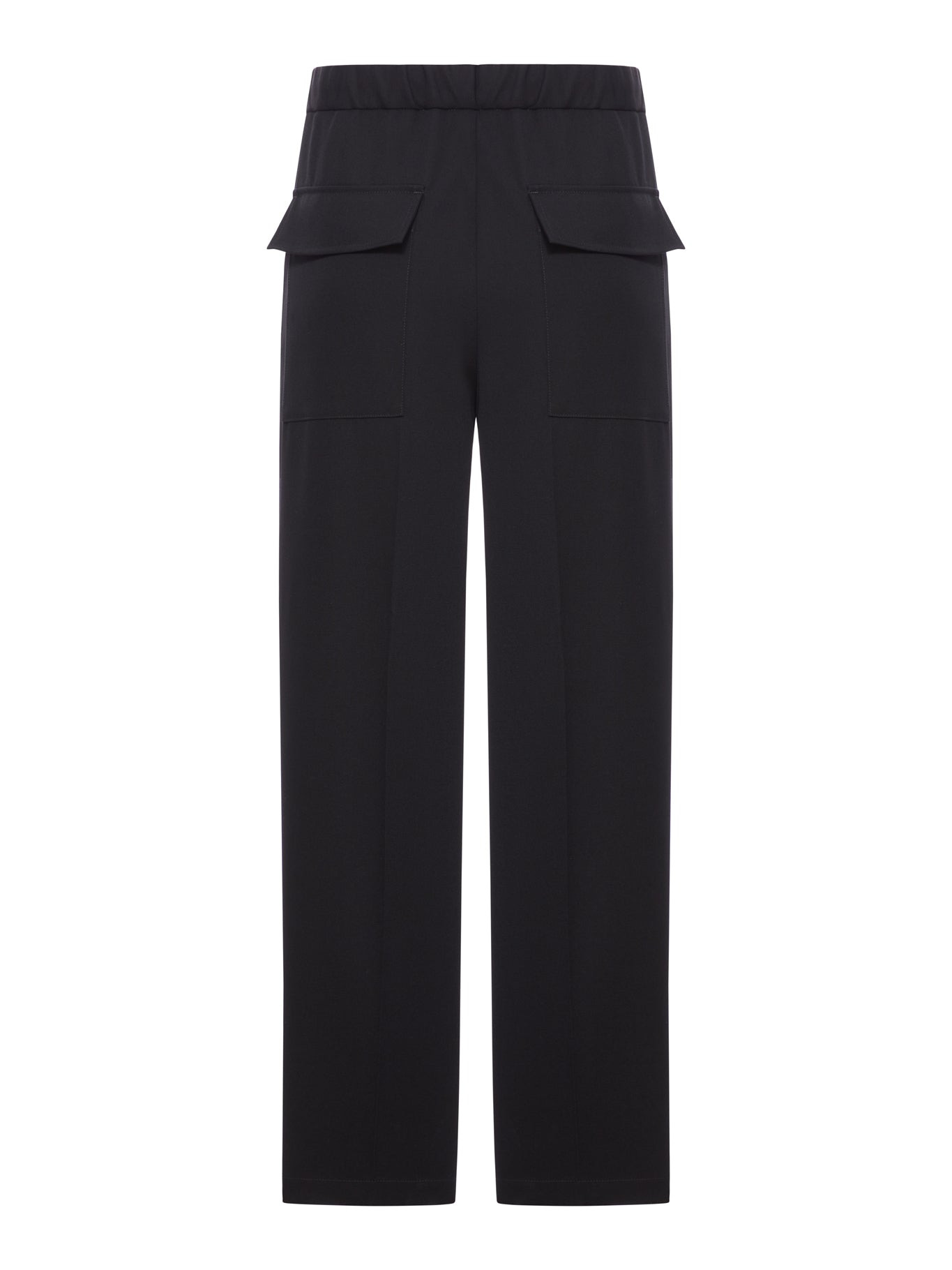 WOOL TROUSERS WITH ELASTIC WAIST - 2