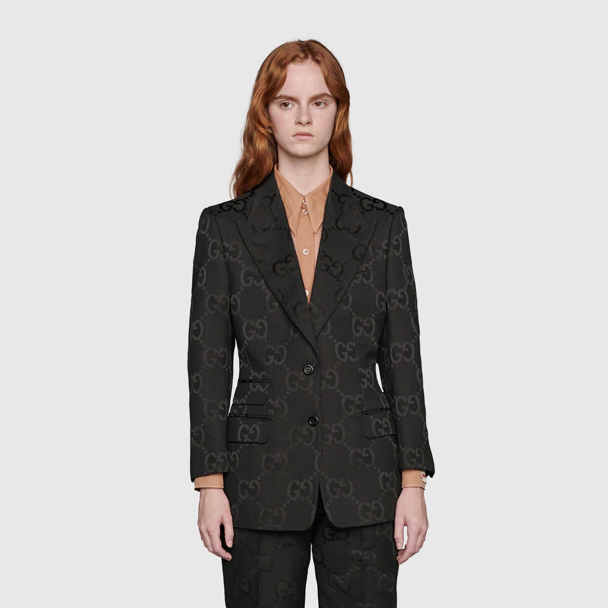 Light GG canvas single-breasted jacket - 3