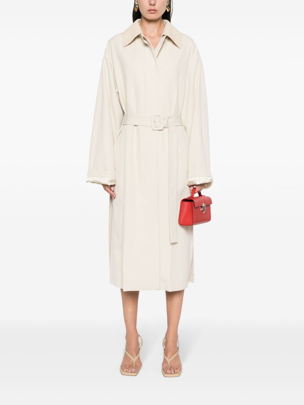 gabardine trench coat - 2