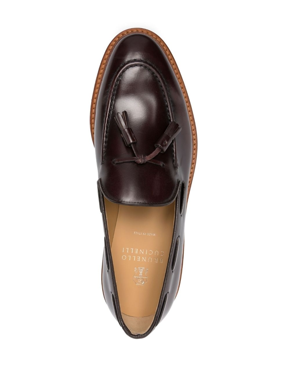 tassel-detail leather loafers - 4