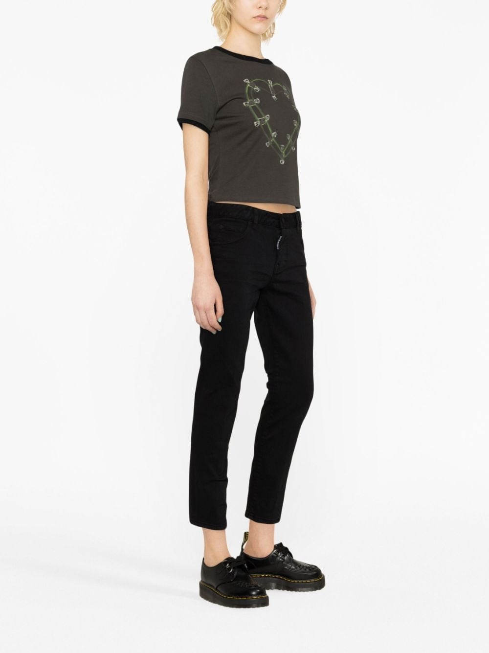 low-rise cropped skinny jeans - 3