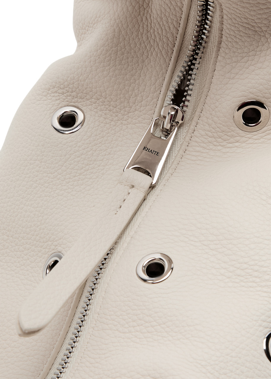 Khaite Olivia Medium Eyelet-embellished Leather top Handle bag - 3