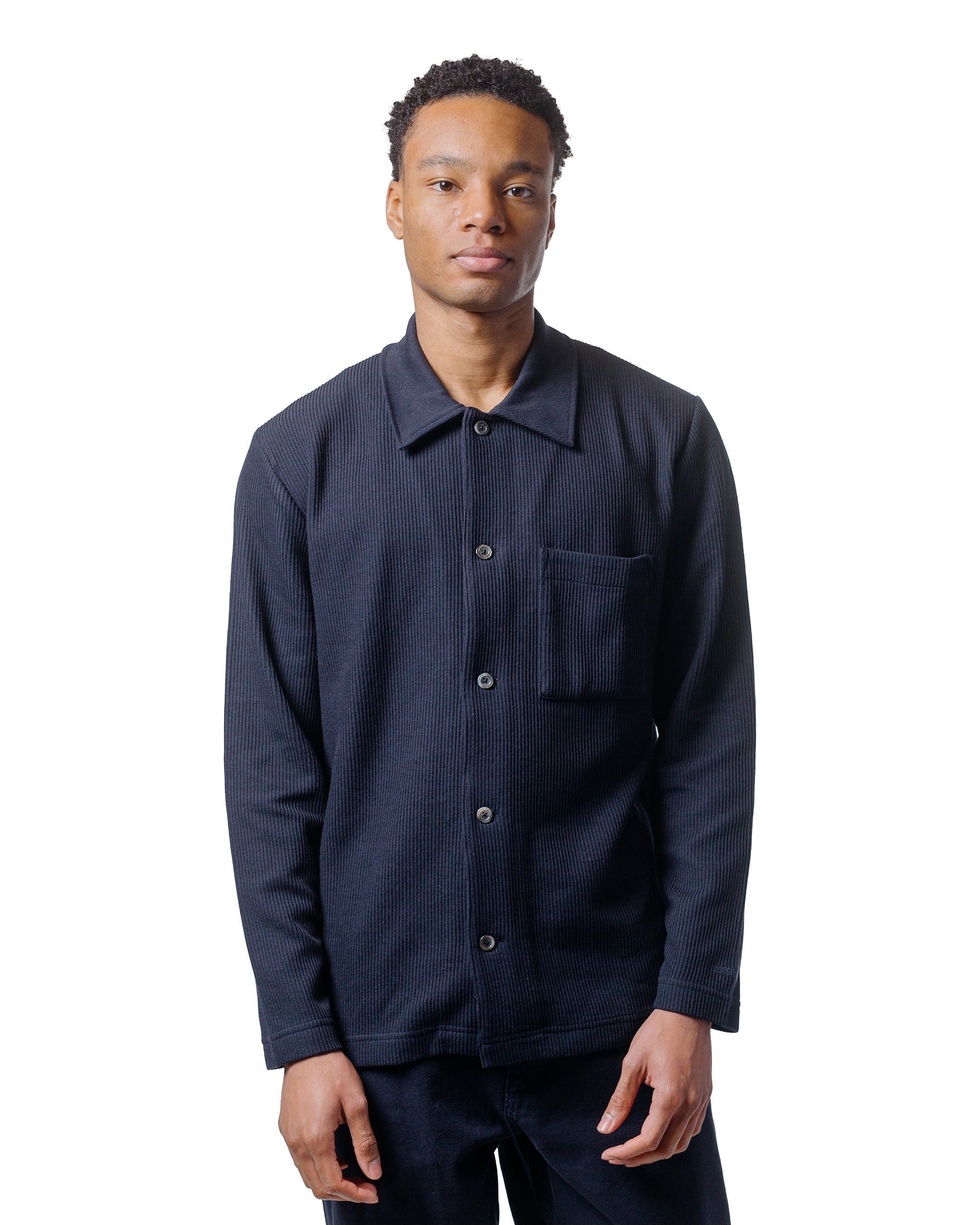 Jorn Double Face Overshirt Dark Navy - 2