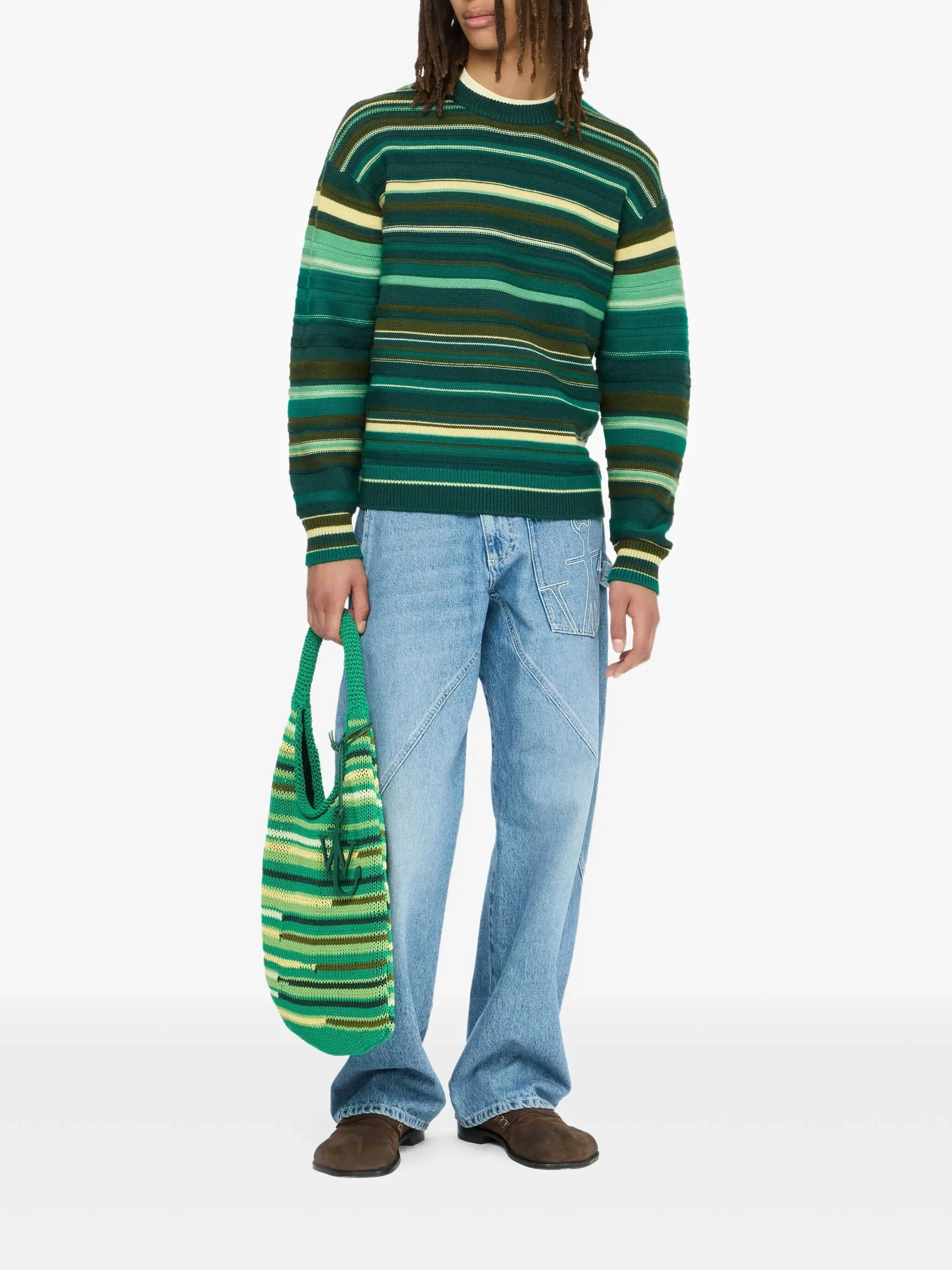 striped merino wool sweater - 1