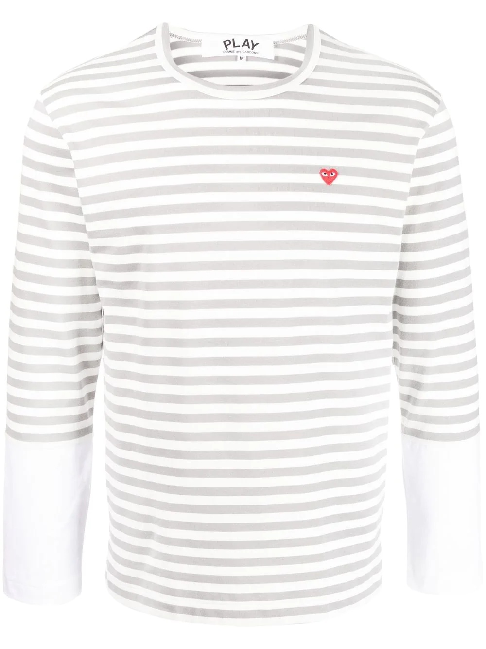 heart-patch long-sleeved T-shirt - 1