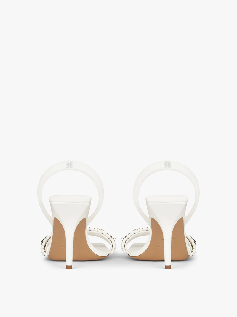 G WOVEN SANDALS IN BRAIDED LEATHER WITH CHAIN 7