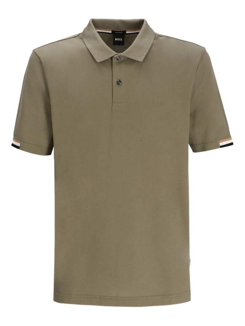 logo-embroidered polo shirt 1