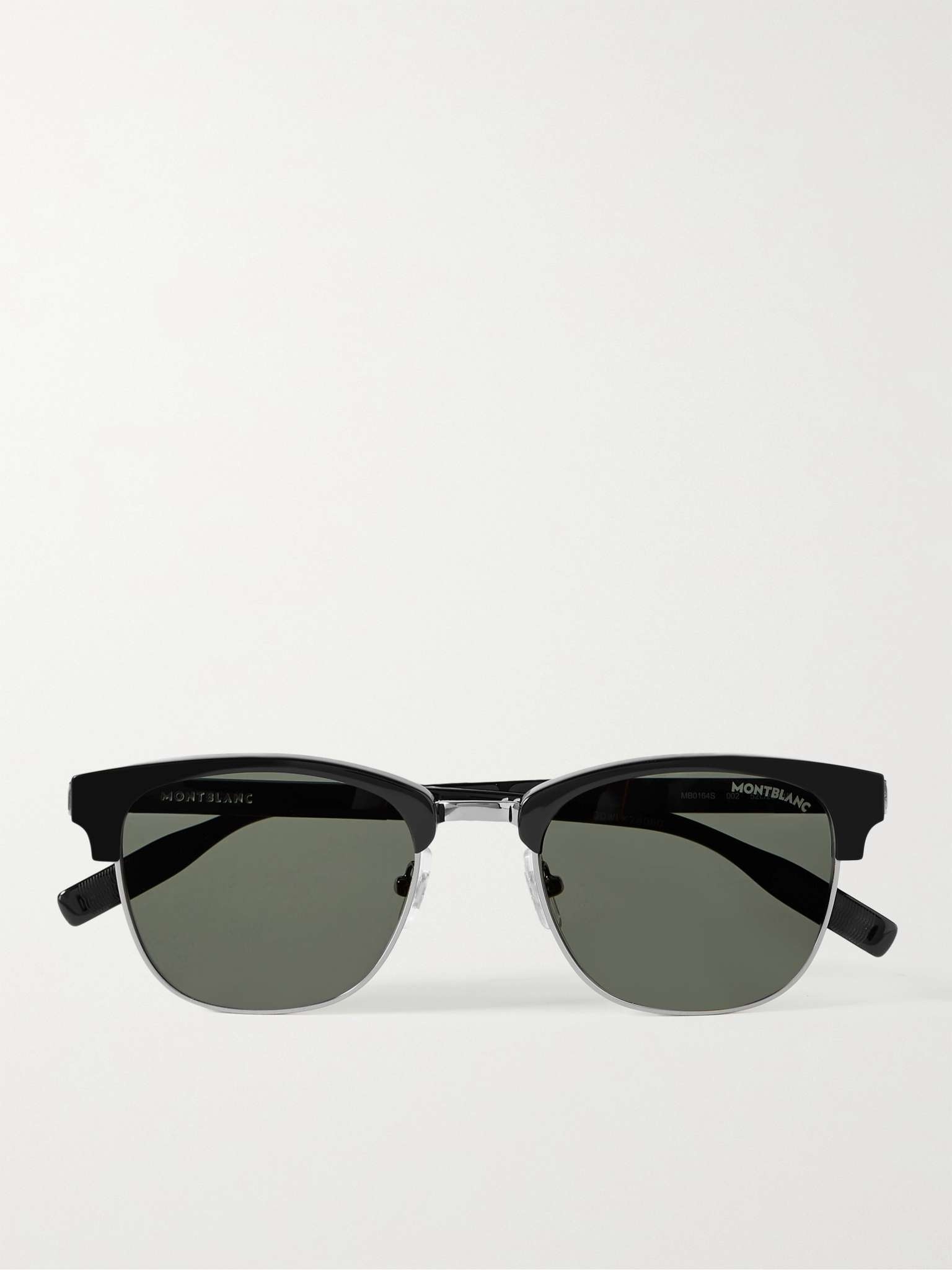 D-Frame Acetate and Silver-Tone Sunglasses - 1