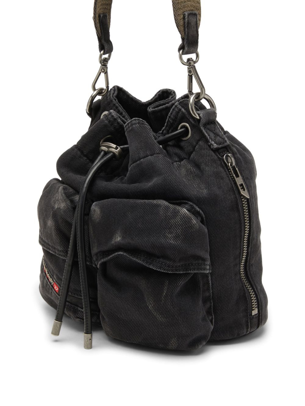 drawstring pocket shoulder bag - 3