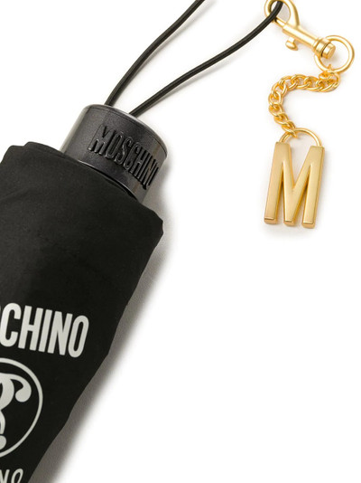 Moschino logo-print umbrella outlook