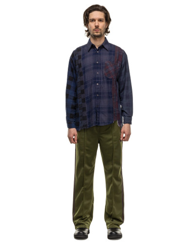 NEEDLES Rebuild by Needles Flannel Shirt -> 7 Cuts Shirt / Over Dye Purple outlook