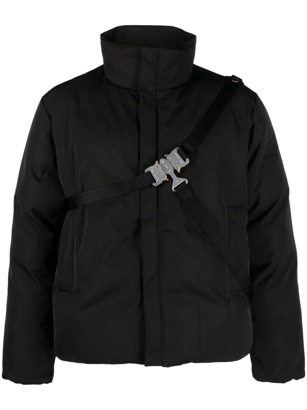 buckle-detail padded jacket - 1