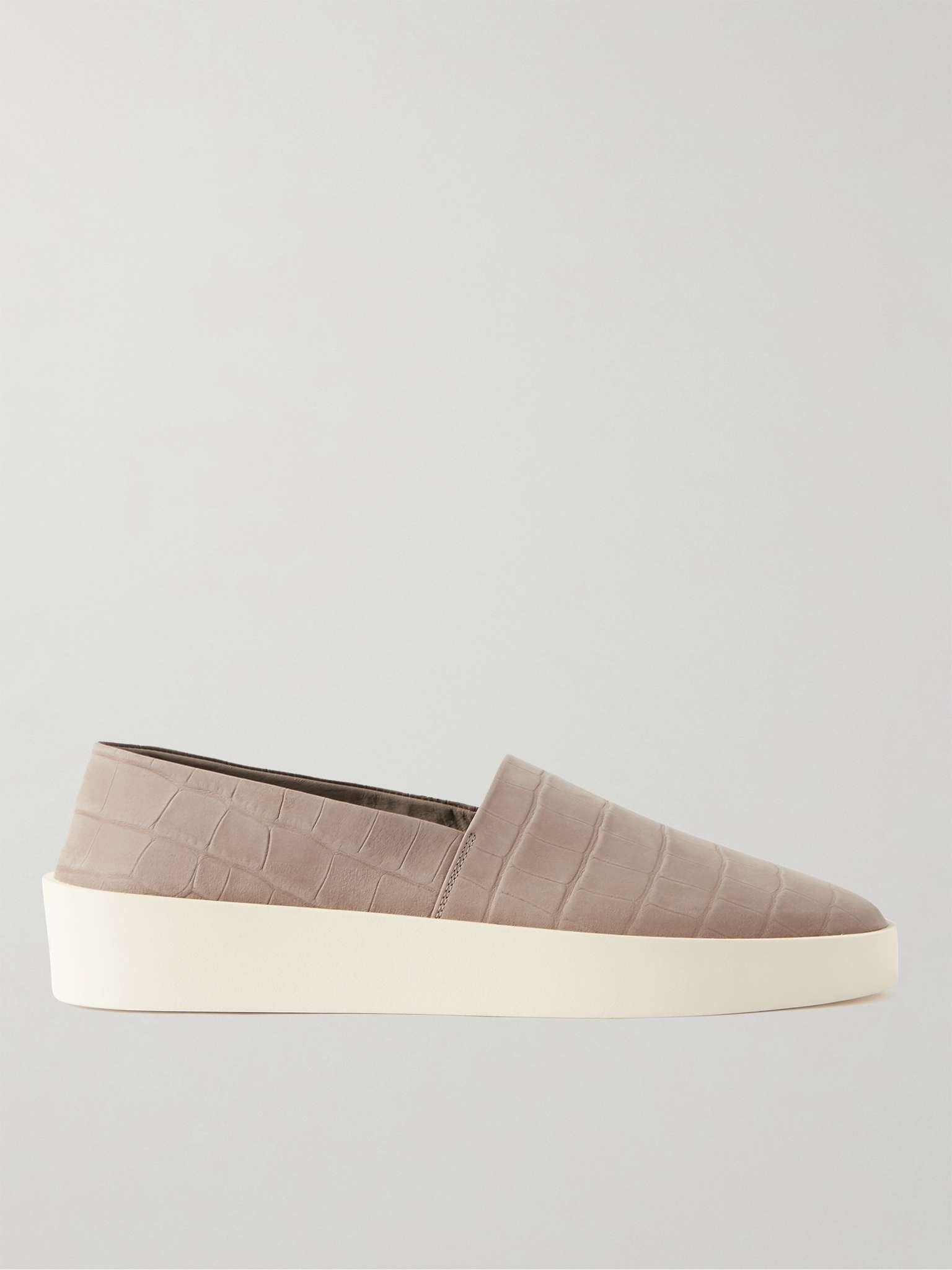 Croc-Effect Leather Espadrilles - 1