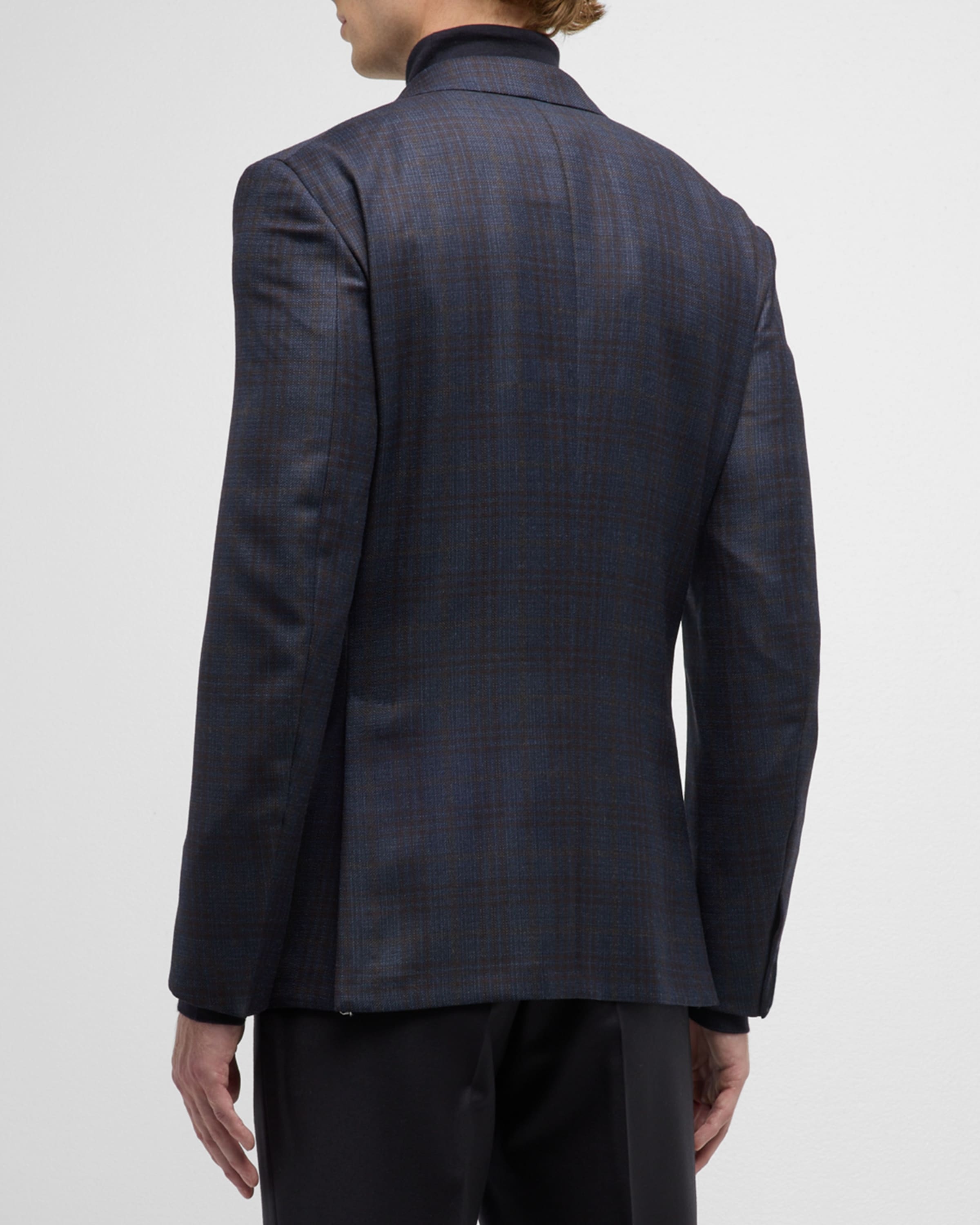 Men's Wool Plaid Sport Coat - 6